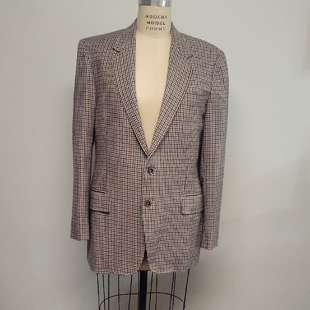 Princeton Custom Tailors Plaid Wool Blazer